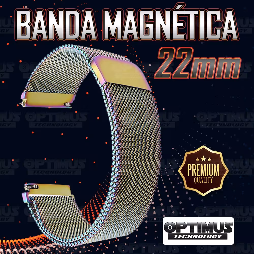 Correa Pulso Banda Metal Magnética 22mm (milímetros) para reloj o Smartwatch Casio Xiaomi fossil Huawei Samsung OPTIMUS TECHNOLO