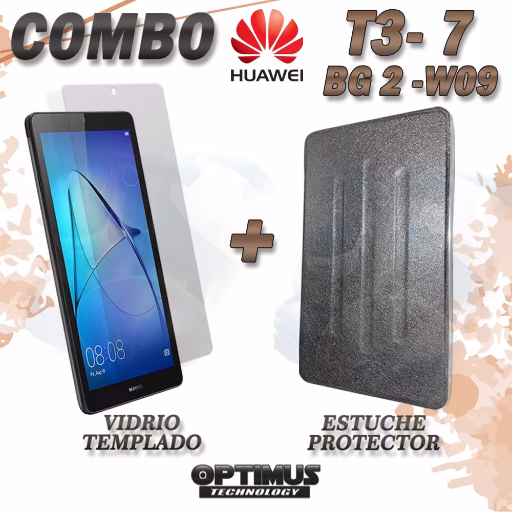 Vidrio Templado Y Forro Protector Silicona Tablet Huawei T3-7 Bg2-w09 | OPTIMUS TECHNOLOGY™ | KT-VTP-EST-HW-T3-7-W09 |