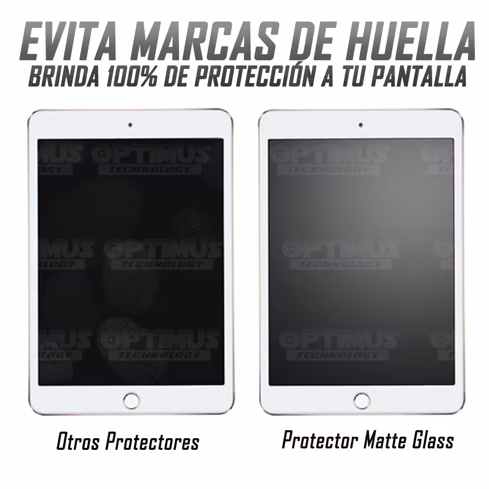 Vidrio Templado Protector Matte Glass Tablet iPad 12.9 / iPad Pro 2020 | OPTIMUS TECHNOLOGY™ | VTP-MTG-IPD-12.9 |