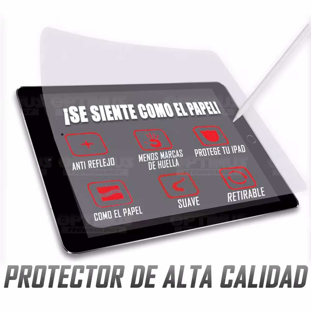 Vidrio Templado Protector Matte Glass Tablet iPad 7 generación 10.2" | OPTIMUS TECHNOLOGY™ | VTP-MTG-IPD-7-10.2 |