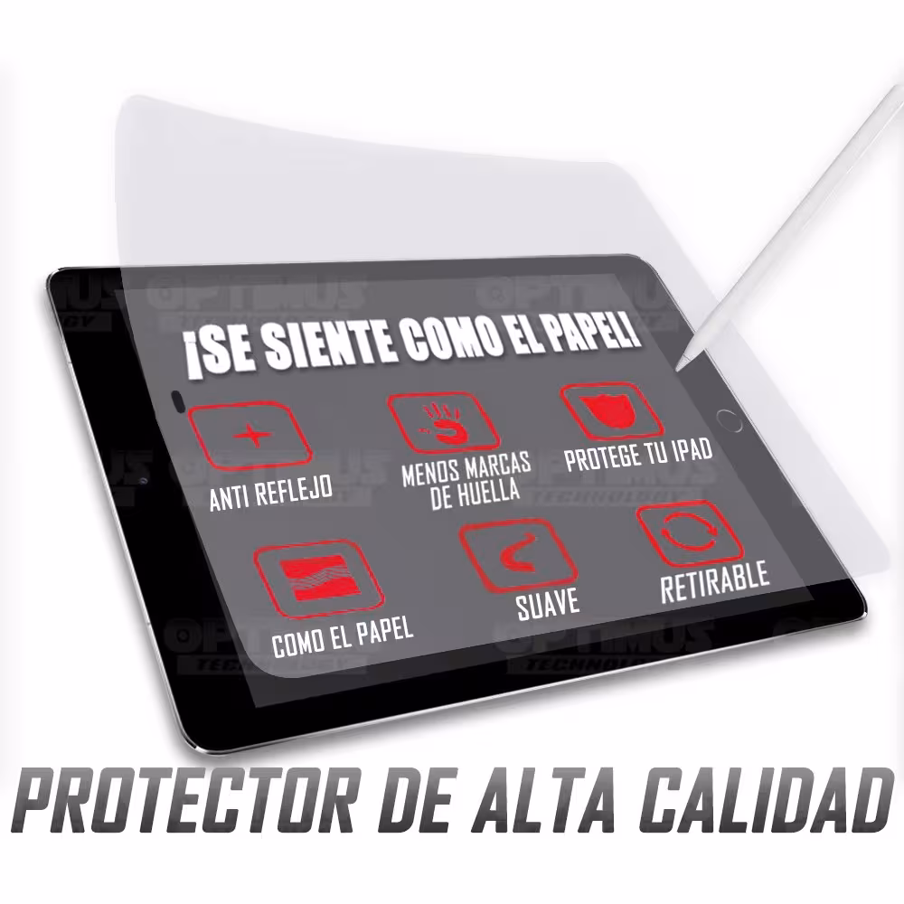 Vidrio Templado Protector Matte Glass Tablet iPad 9.7 / iPad Air / iPad 6 / iPad 5 | OPTIMUS TECHNOLOGY™ | VTP-MTG-IPD-9.7 |