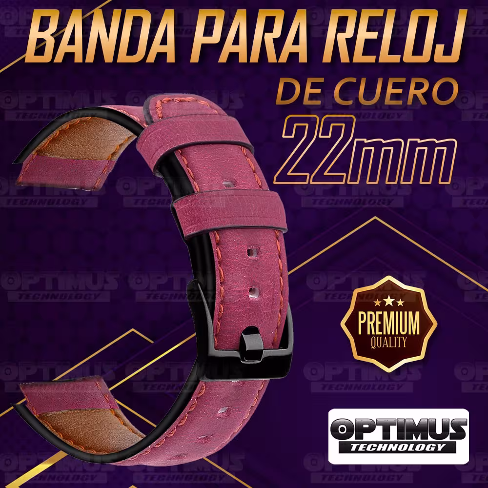 Correa Pulso Manilla de Cuero 22mm (milímetros) para reloj o Smartwatch Casio Xiaomi fossil Huawei Samsung Michael Kors