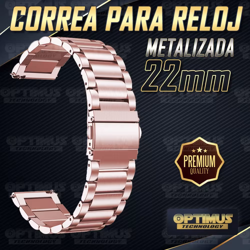 Correa Banda Manilla Metal Magnética 22mm (milímetros) para reloj o Smartwatch Casio Xiaomi fossil Huawei Samsung OPTIMUS TECHNO