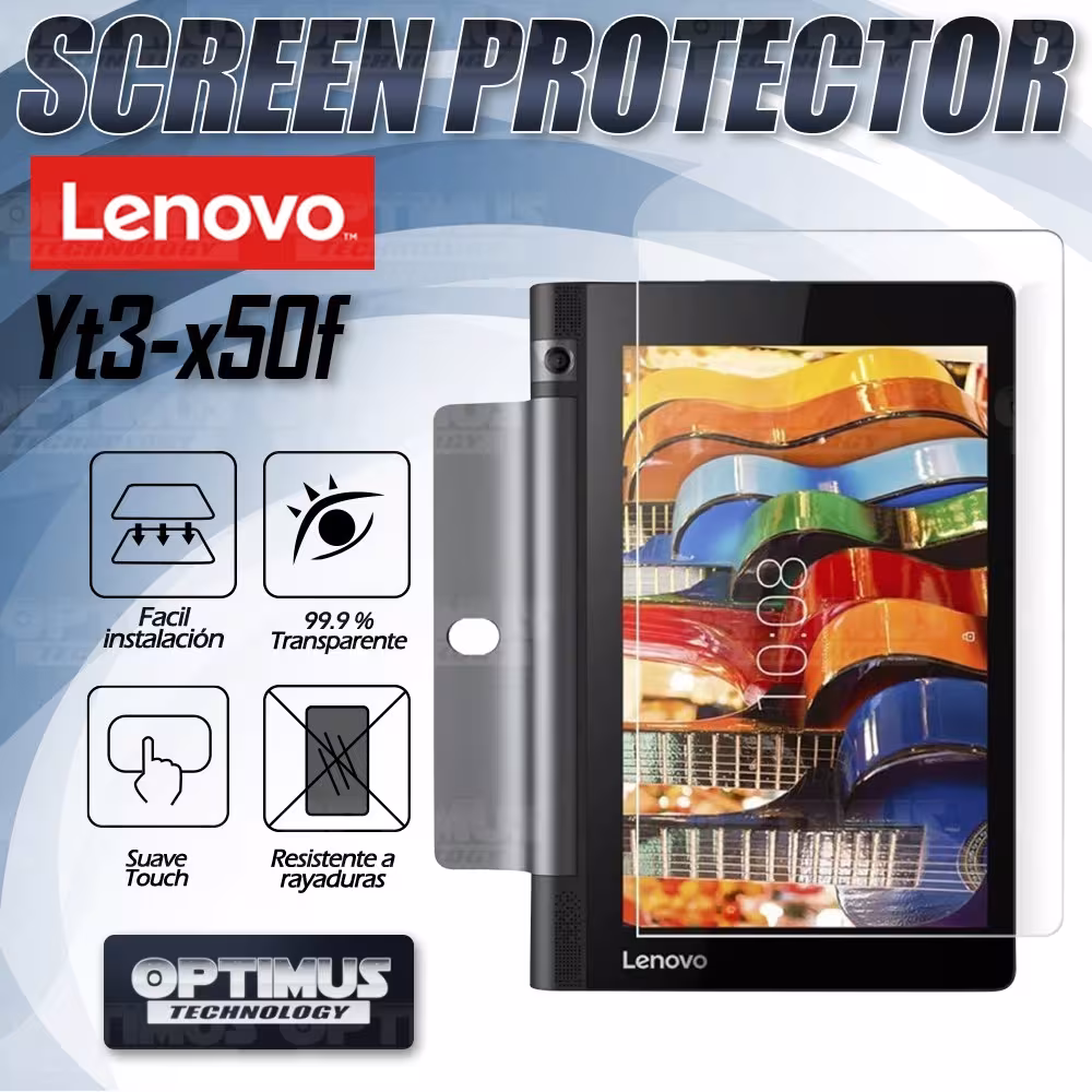 Vidrio Templado Protector Tablet Lenovo Yt3-x50f | OPTIMUS TECHNOLOGY™ | VTP-LVY-YT3-X50 |