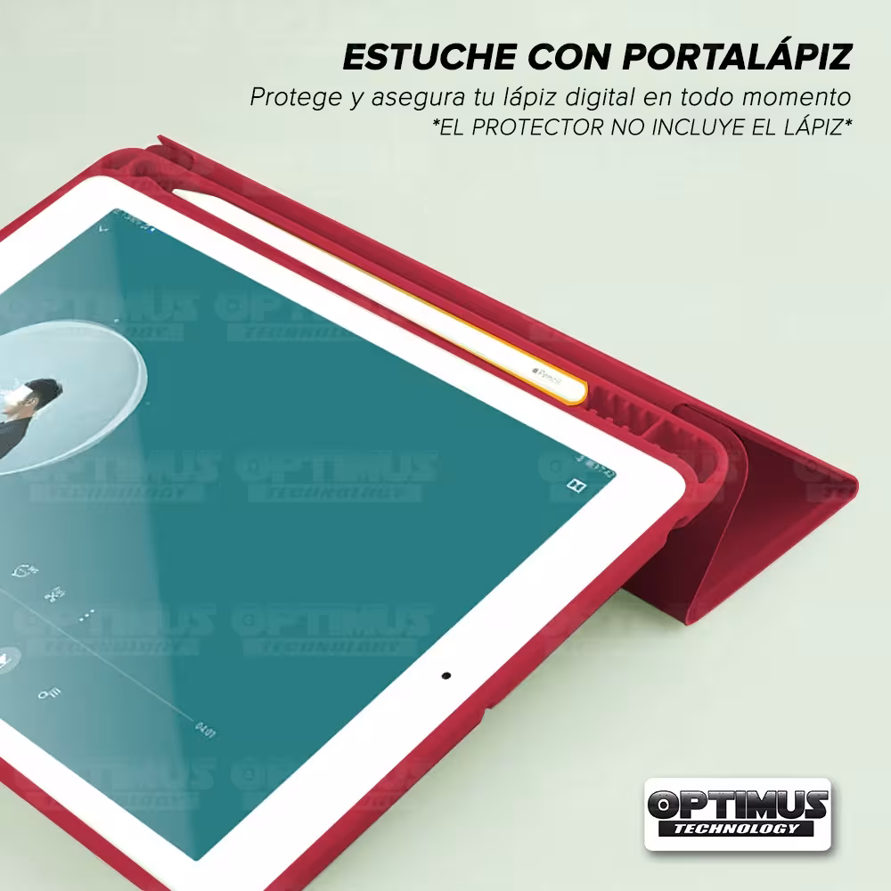 Estuche Protector con porta lápiz para Tablet iPad 7 Generación 10.2" | OPTIMUS TECHNOLOGY™ | EST-PL-IPD-7-10.2 |