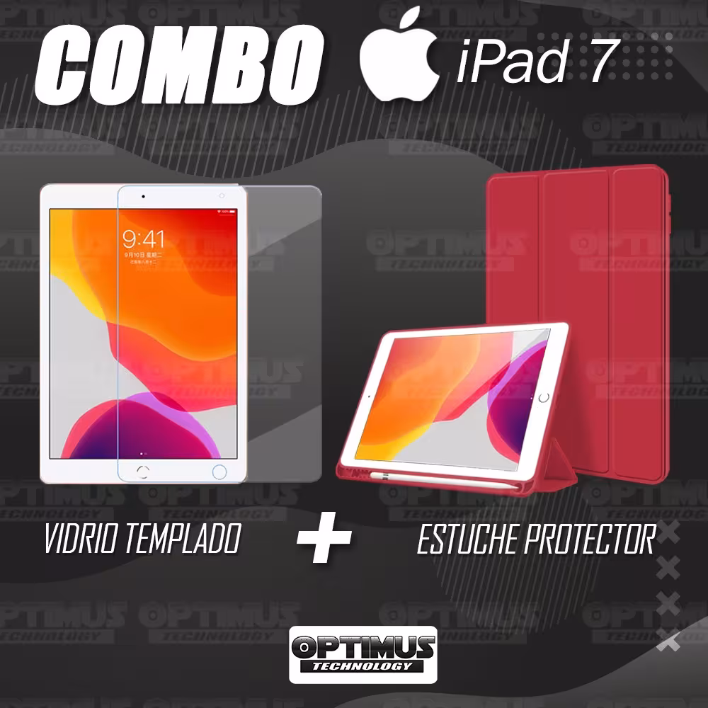 Kit Vidrio Templado Y Estuche Protector de tapa Con portalápiz Tablet iPad 7 Generación 10.2 OPTIMUS TECHNOLOGY™ - 21