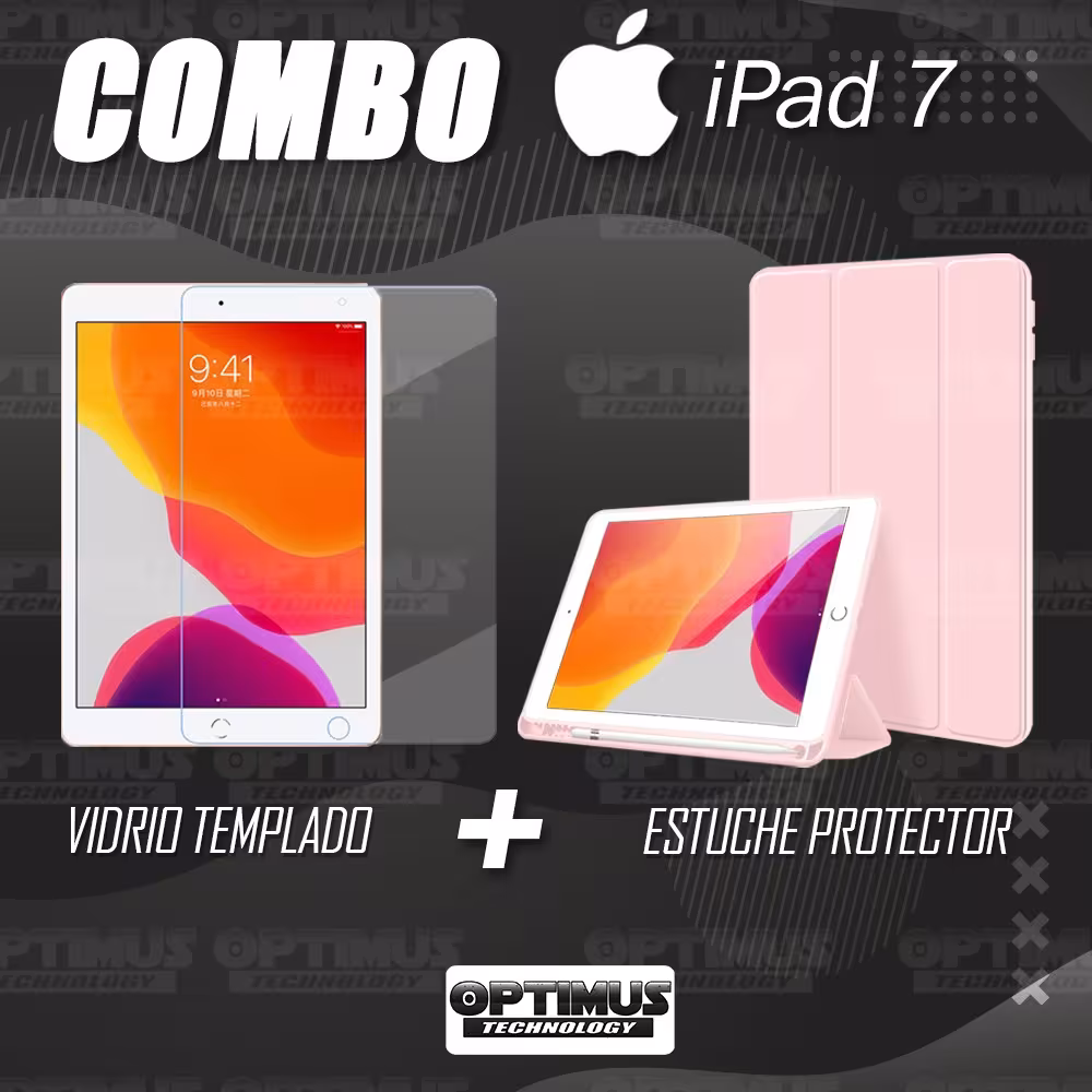 Kit Vidrio Templado Y Estuche Protector de tapa Con portalápiz Tablet iPad 7 Generación 10.2 OPTIMUS TECHNOLOGY™ - 27