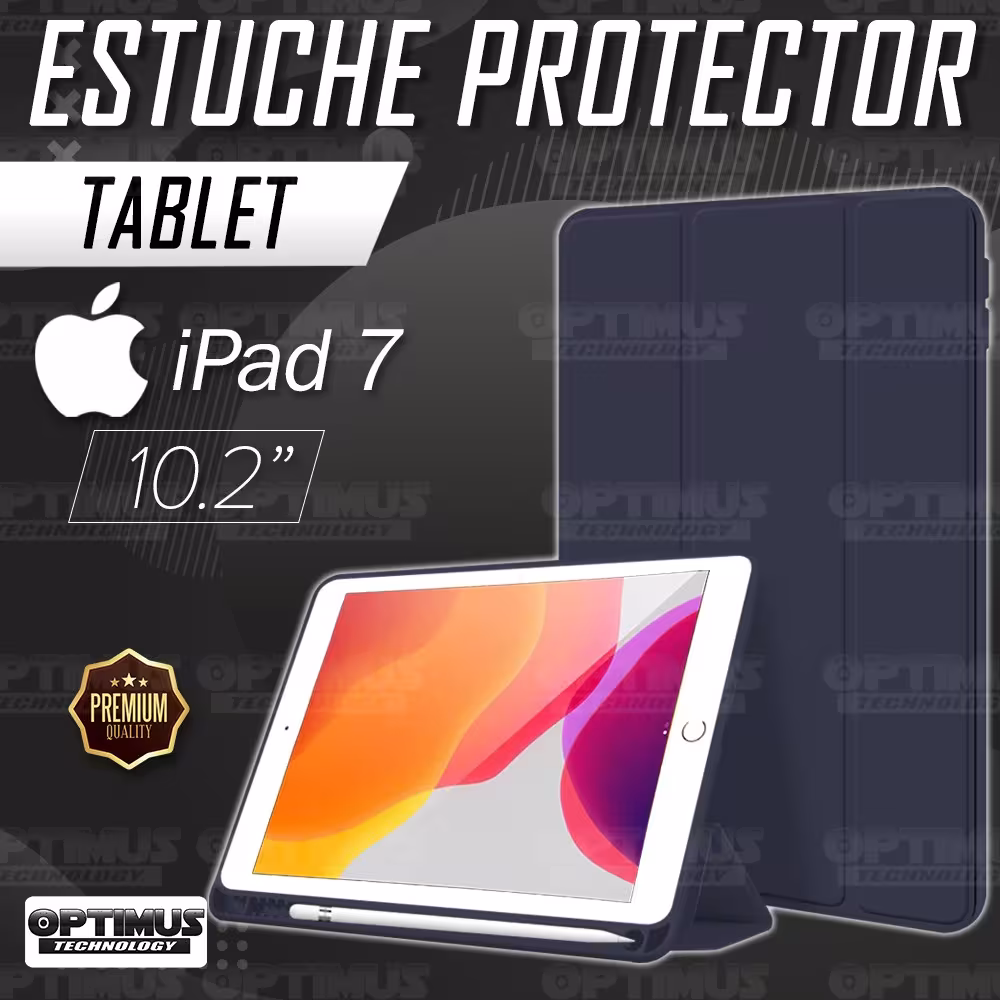 Combo Estuche con porta lápiz Y Vidrio MatteGlass efecto papel para iPad 7 10.2" OPTIMUS TECHNOLOGY™ - 5