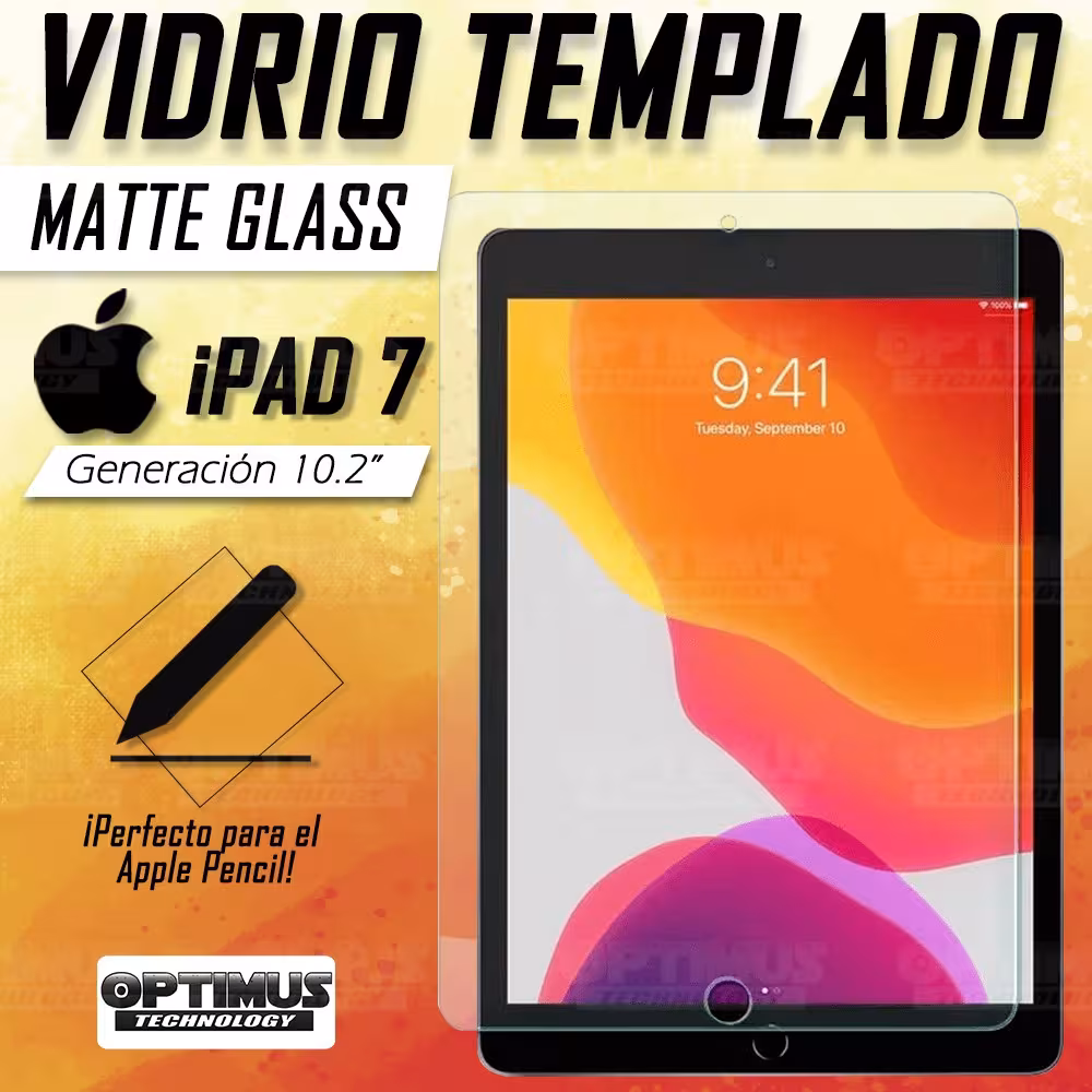Combo Estuche con porta lápiz Y Vidrio MatteGlass efecto papel para iPad 7 10.2" OPTIMUS TECHNOLOGY™ - 41