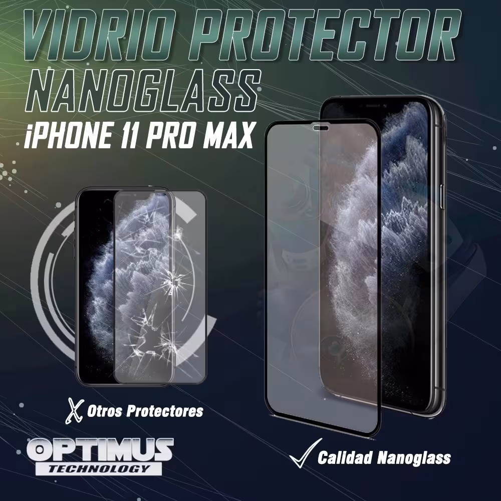 Protector De Pantalla Vidrio Ceramico iPhone 11 Pro Max | OPTIMUS TECHNOLOGY™ | VTP-CR-IPH-11-PMAX |