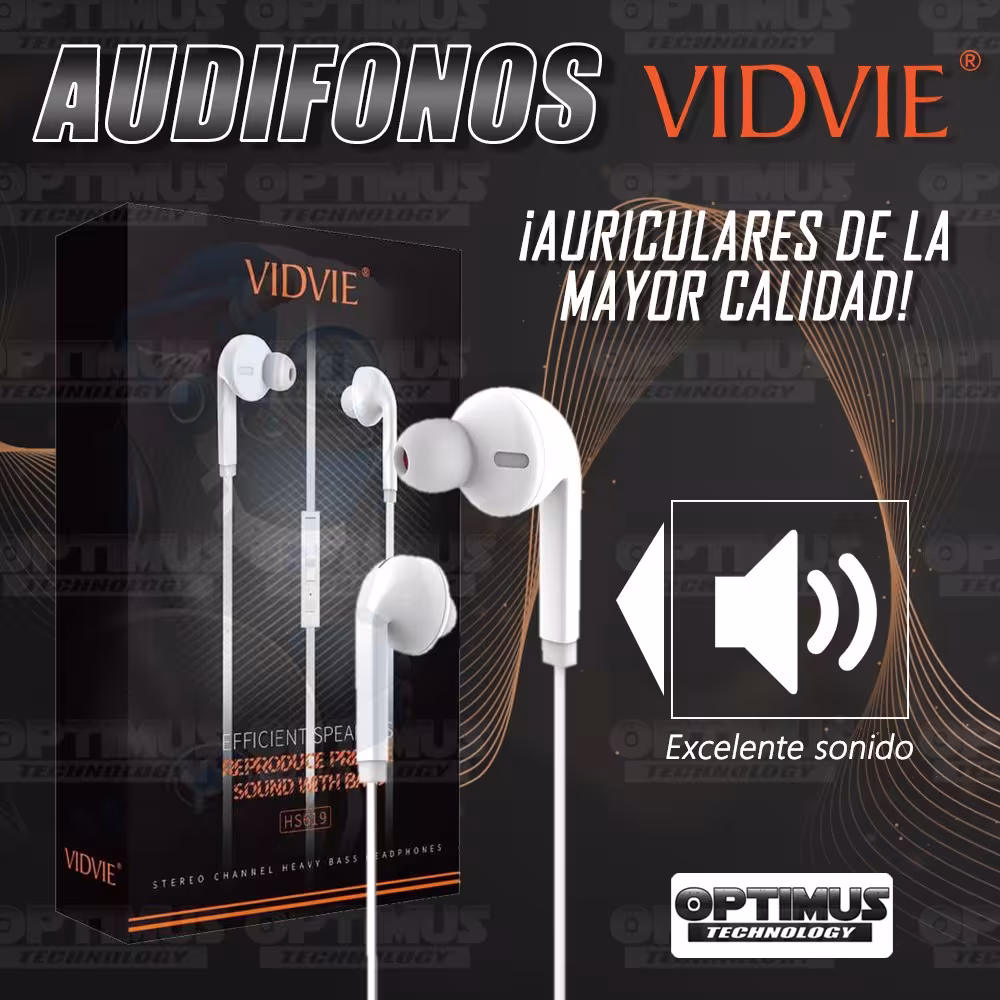 Audifonos De Cable Con Microfono Para Celular y Computador Pc Vidvie HS619 | OPTIMUS TECHNOLOGY™ | ADF-VDV-HS-619 |