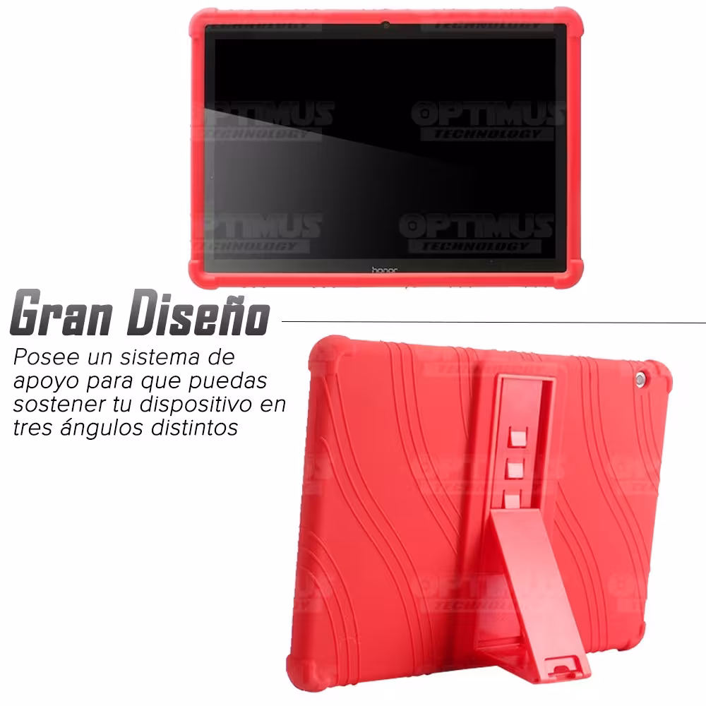 Estuche protector Tablet Huawei T3-10 Anti golpes + soporte de 3 ángulos | OPTIMUS TECHNOLOGY™ | EST-GM-HW-T3-10 |