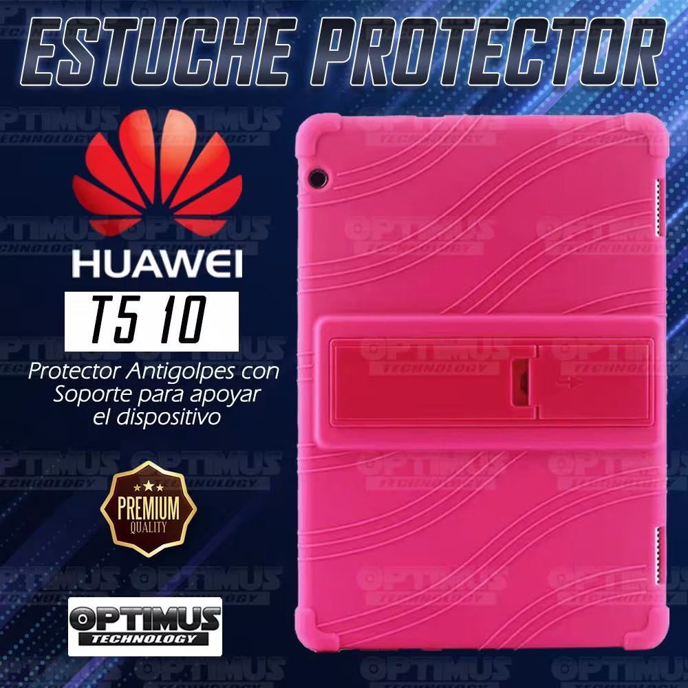 Estuche Case protector Tablet Huawei T5-10 Anti golpes con soporte de 3 ángulos | OPTIMUS TECHNOLOGY™ | EST-GM-HW-T5-10 |
