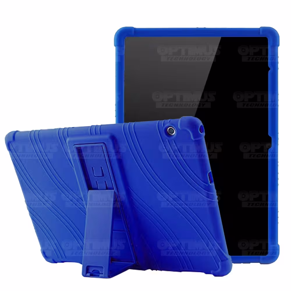 Kit Vidrio templado y Estuche Protector de goma antigolpes con soporte Tablet Huawei T5-10 OPTIMUS TECHNOLOGY™ - 4