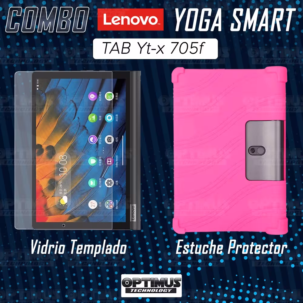 Combo Vidrio templado y Estuche Protector antigolpes Lenovo Yoga Smart Tab Yt-x 705f OPTIMUS TECHNOLOGY™ - 22
