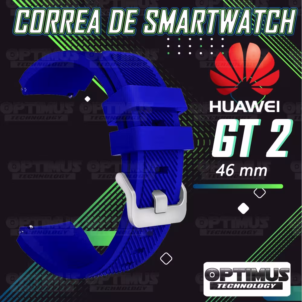 Kit Correa Pulso Manilla de Goma Y Vidrio Templado Huawei Gt 2 46mm | OPTIMUS TECHNOLOGY™ | CRRY-VTP-HW-GT2-46 |