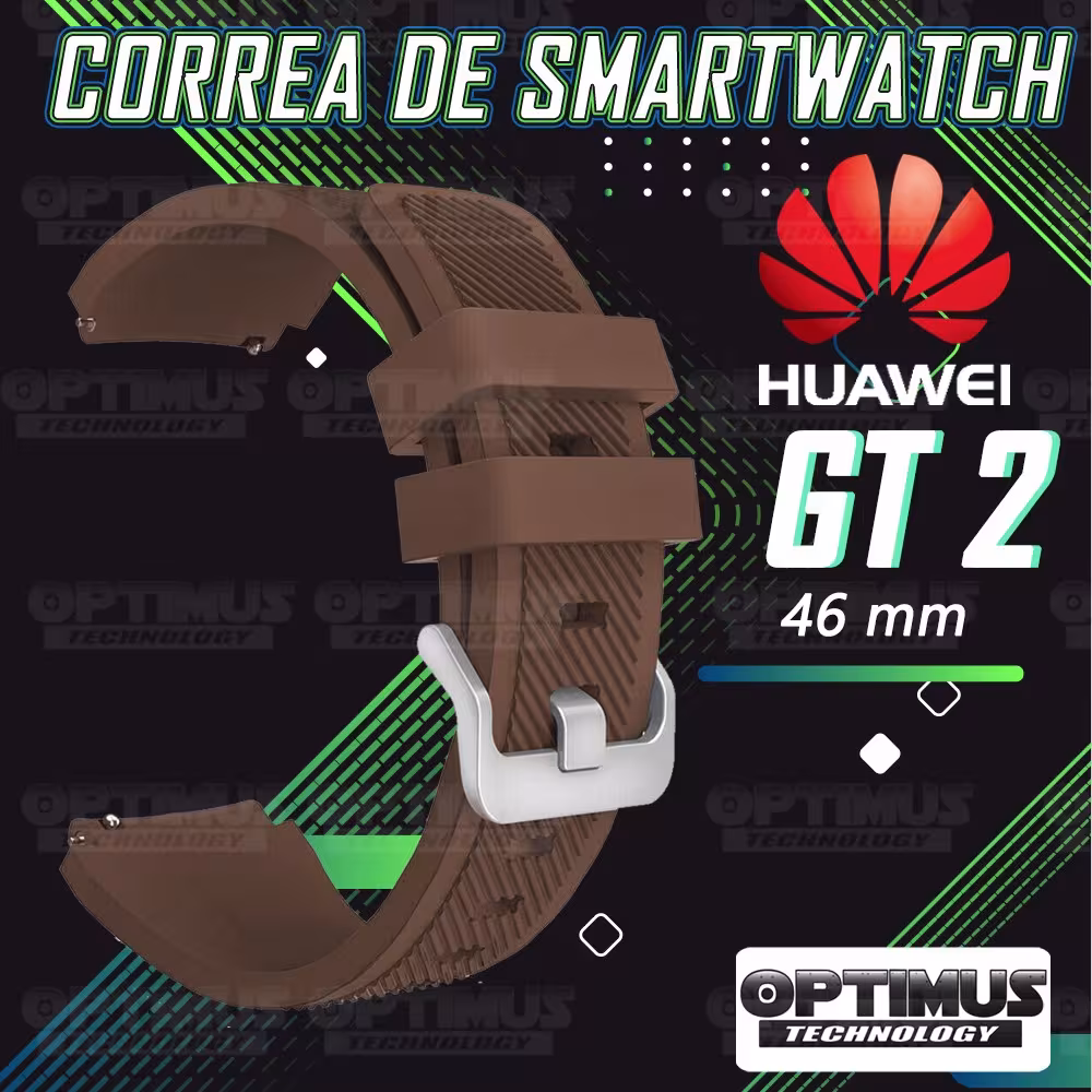 Kit Correa Pulso Manilla de Goma Y Vidrio Templado Huawei Gt 2 46mm | OPTIMUS TECHNOLOGY™ | CRRY-VTP-HW-GT2-46 |