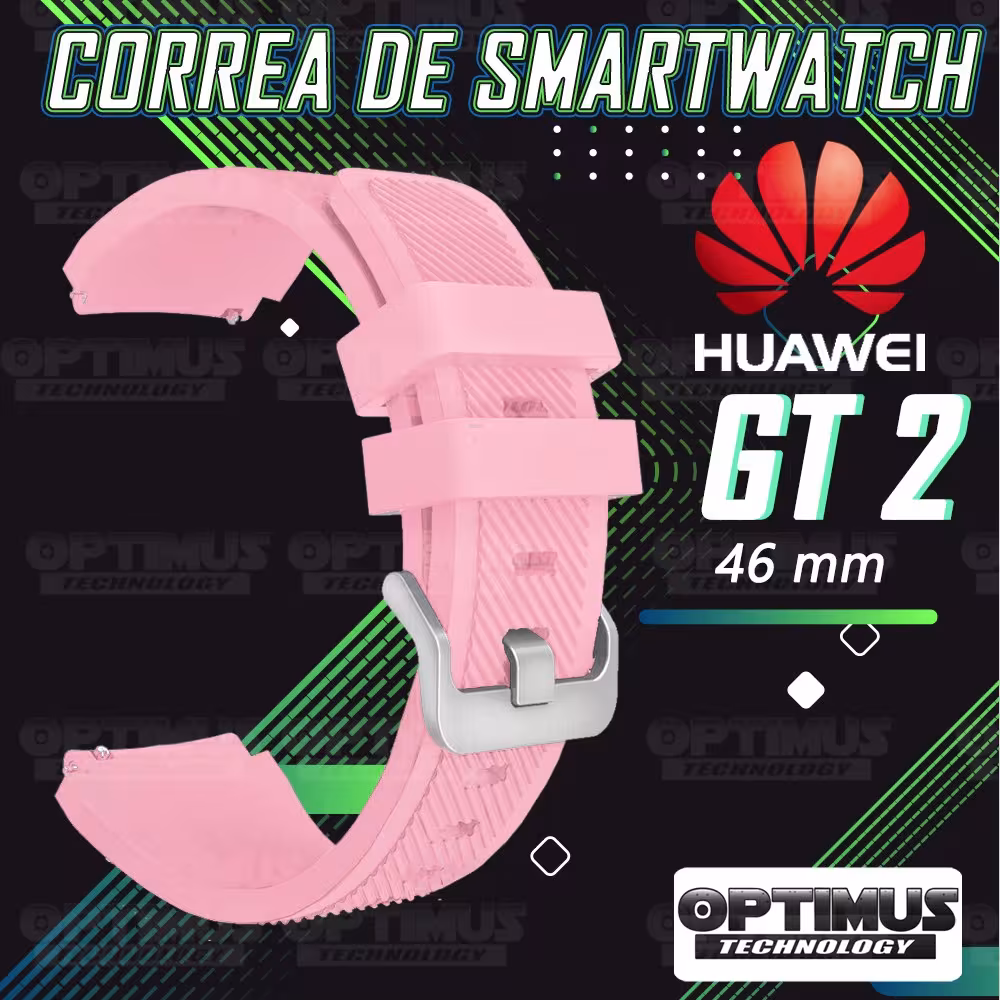 Correa Pulso Banda de Goma Rayada reloj Smartwatch Huawei Gt 2 46mm | OPTIMUS TECHNOLOGY™ | CRR-GMRY-HW-GT2-46 |