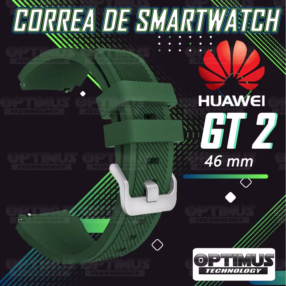 Correa Pulso Banda de Goma Rayada reloj Smartwatch Huawei Gt 2 46mm | OPTIMUS TECHNOLOGY™ | CRR-GMRY-HW-GT2-46 |