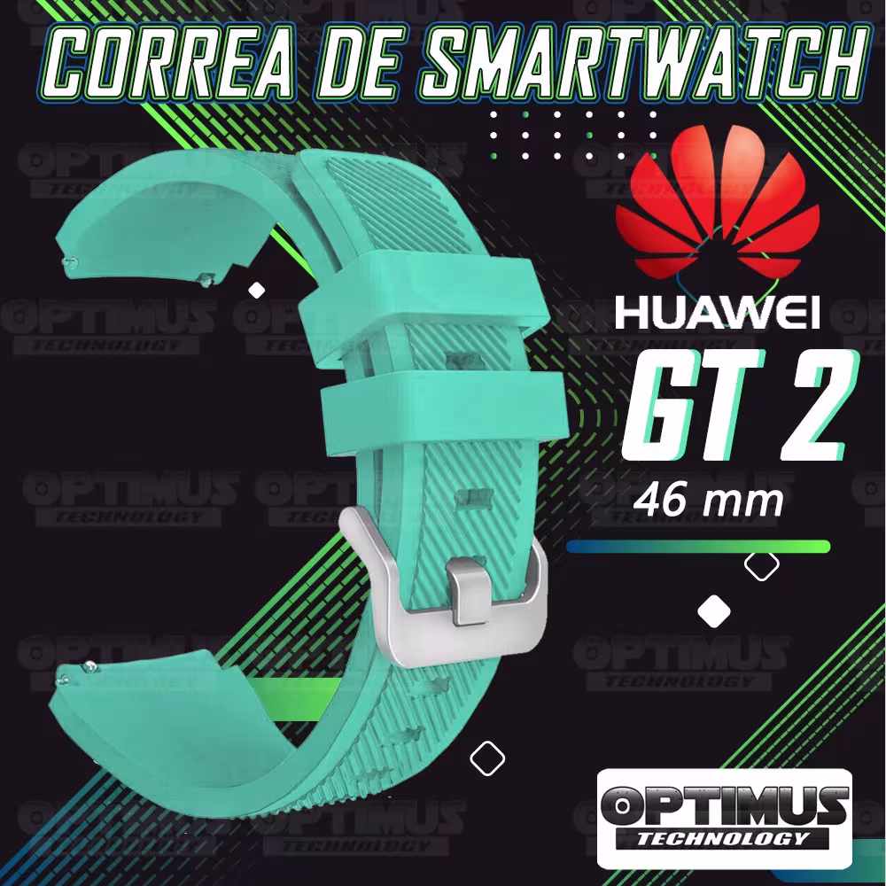 Correa Pulso Banda de Goma Rayada reloj Smartwatch Huawei Gt 2 46mm | OPTIMUS TECHNOLOGY™ | CRR-GMRY-HW-GT2-46 |