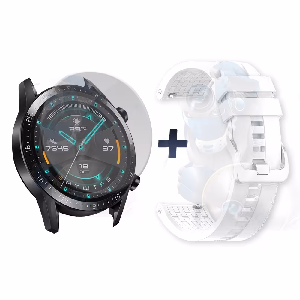 Vidrio Templado Y Correa Smartwatch Reloj Inteligente Huawei Gt 2 46mm | OPTIMUS TECHNOLOGY™ | CRR-VTP-HW-GT2-46 |