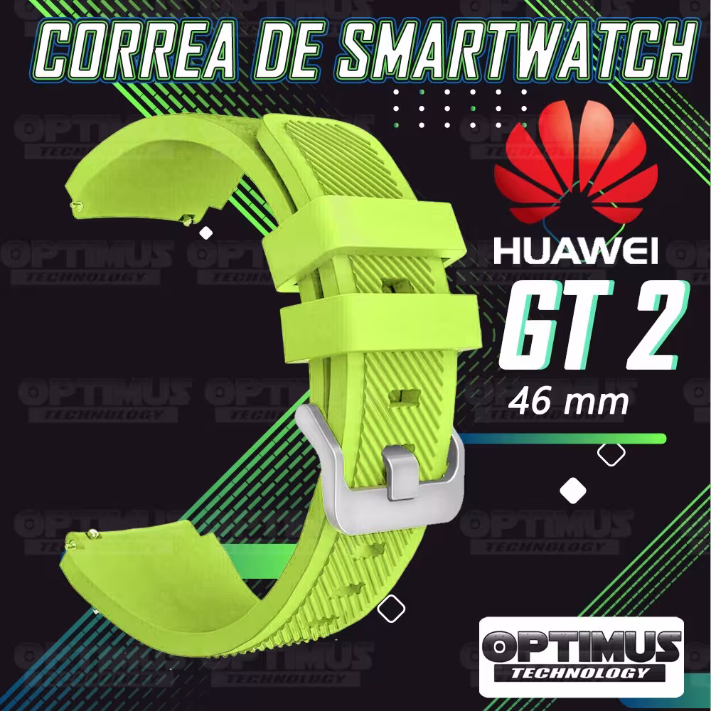 Correa Pulso Banda de Goma Rayada reloj Smartwatch Huawei Gt 2 46mm | OPTIMUS TECHNOLOGY™ | CRR-GMRY-HW-GT2-46 |