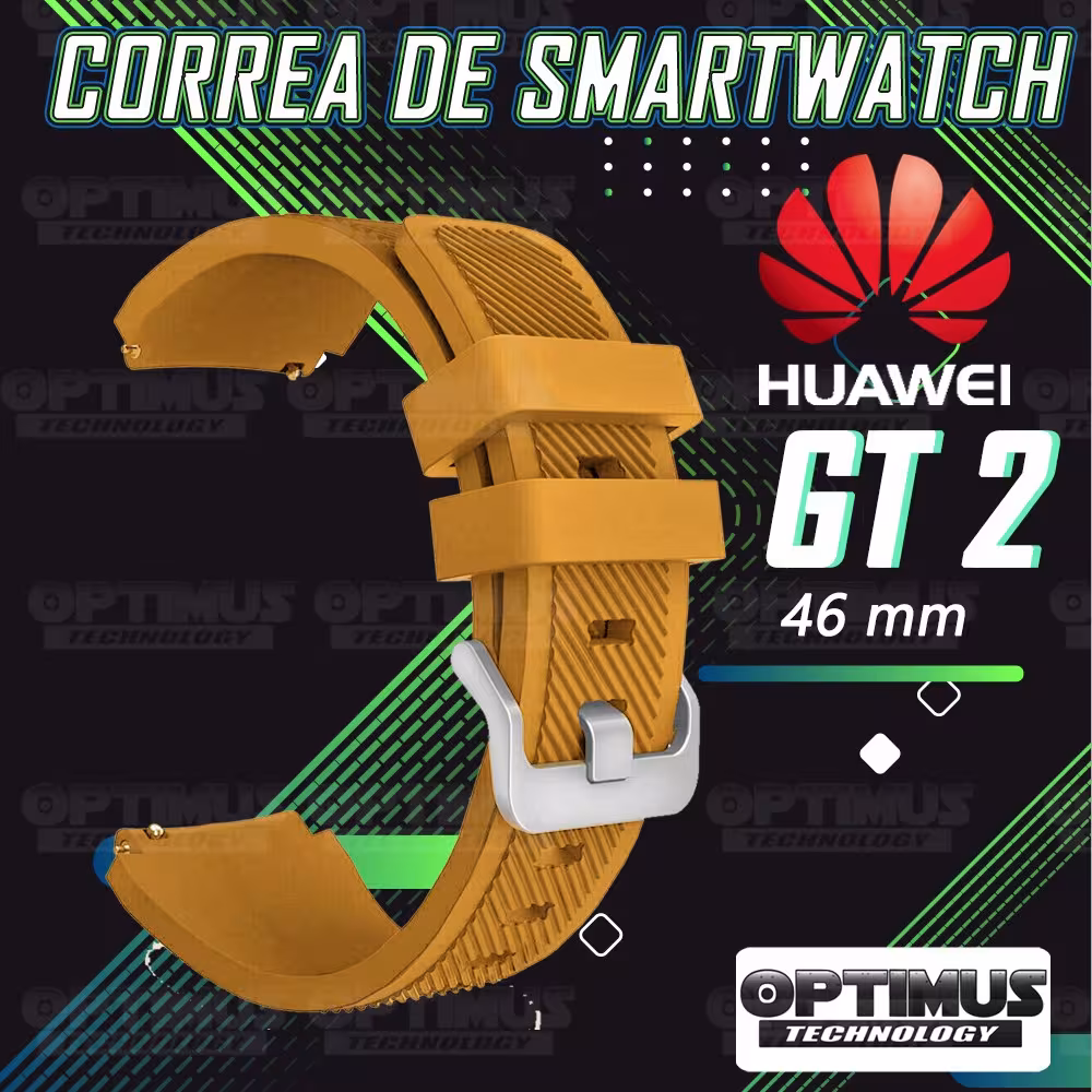 Correa Pulso Banda de Goma Rayada reloj Smartwatch Huawei Gt 2 46mm | OPTIMUS TECHNOLOGY™ | CRR-GMRY-HW-GT2-46 |