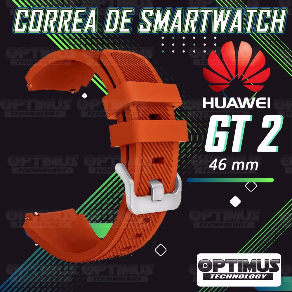 Correa Pulso Banda de Goma Rayada reloj Smartwatch Huawei Gt 2 46mm | OPTIMUS TECHNOLOGY™ | CRR-GMRY-HW-GT2-46 |