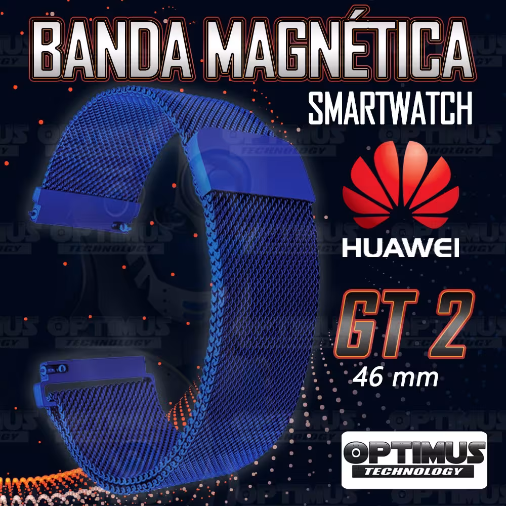 Correa Pulso Banda de Metal Magnética para reloj Smartwatch Huawei Gt2 46mm | OPTIMUS TECHNOLOGY™ | CRR-MGN-GT2-46 |