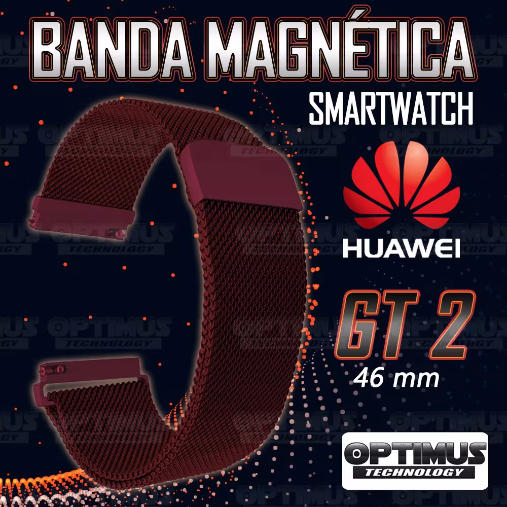 Correa Pulso Banda de Metal Magnética para reloj Smartwatch Huawei Gt2 46mm | OPTIMUS TECHNOLOGY™ | CRR-MGN-GT2-46 |