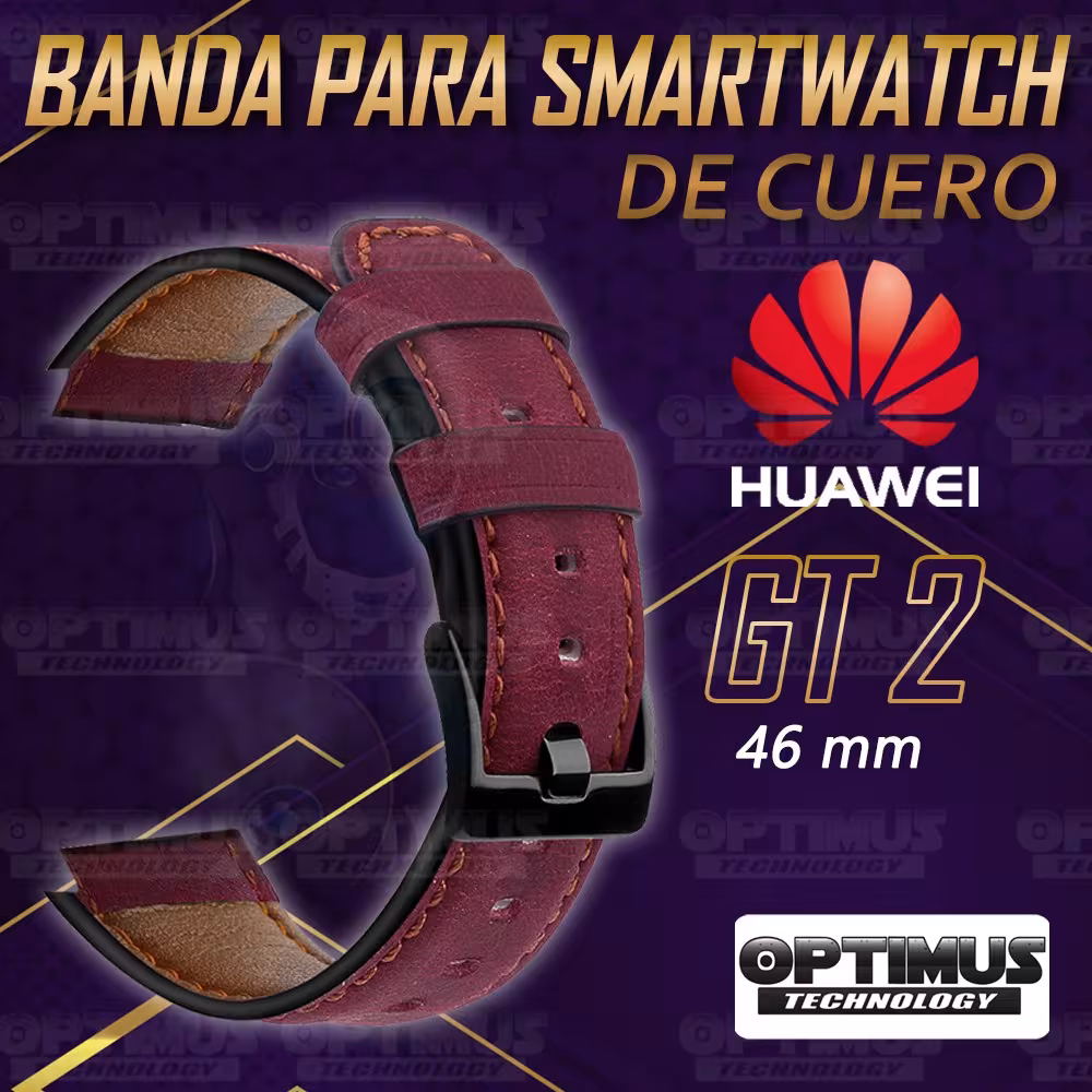 Manilla Correa De Cuero Y Vidrio Smartwatch Huawei Gt 2 46mm | OPTIMUS TECHNOLOGY™ | CRR-CR-VTP-HW-GT2-46 |
