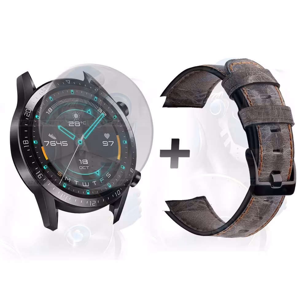Manilla Correa De Cuero Y Vidrio Smartwatch Huawei Gt 2 46mm | OPTIMUS TECHNOLOGY™ | CRR-CR-VTP-HW-GT2-46 |