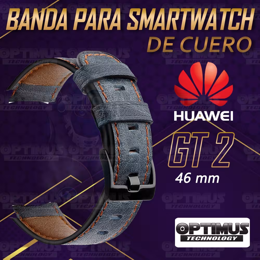 Pulso Manilla Correa De Cuero Smartwatch Huawei Gt2 46mm | OPTIMUS TECHNOLOGY™ | CRR-CRO-GT2-46 |
