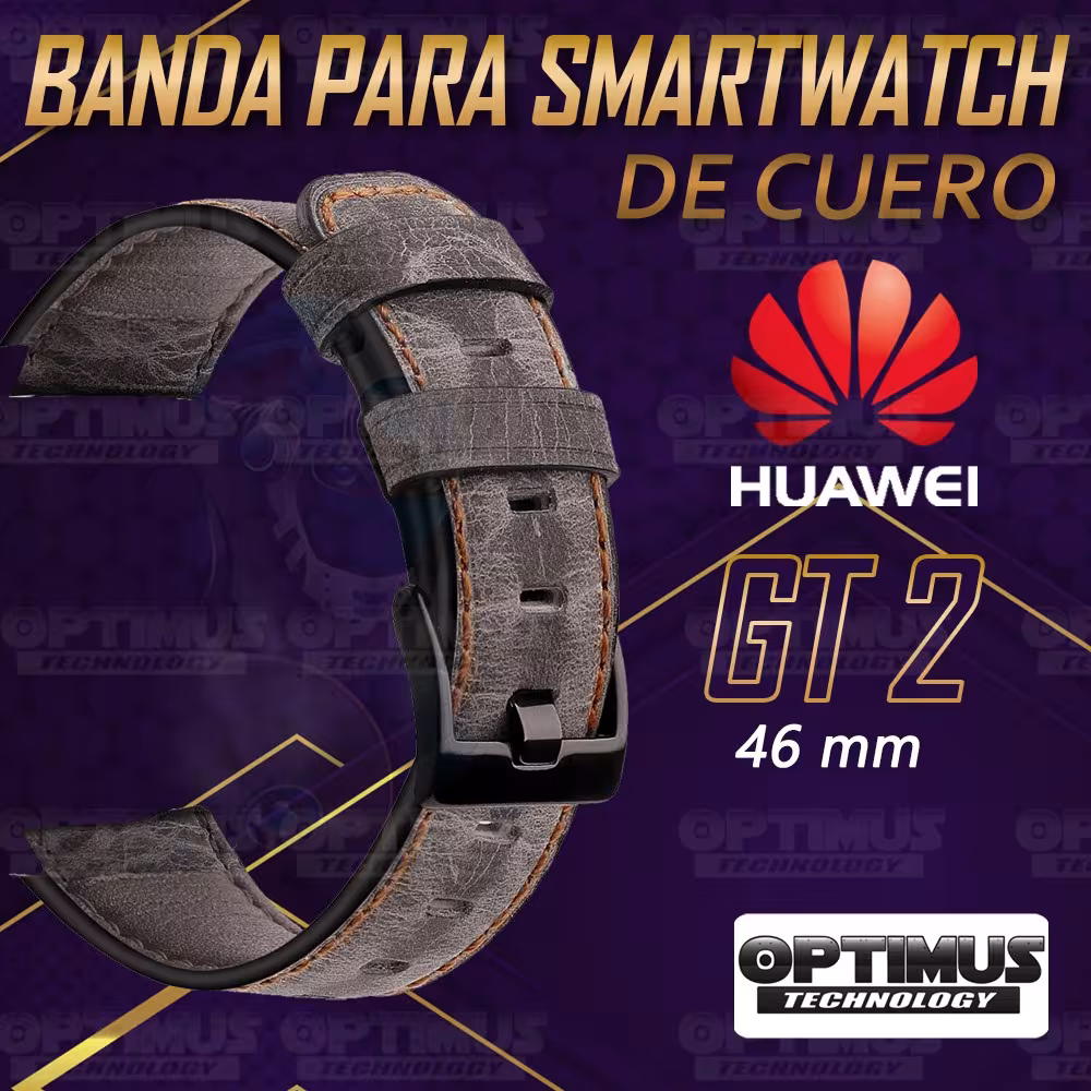 Pulso Manilla Correa De Cuero Smartwatch Huawei Gt2 46mm | OPTIMUS TECHNOLOGY™ | CRR-CRO-GT2-46 |