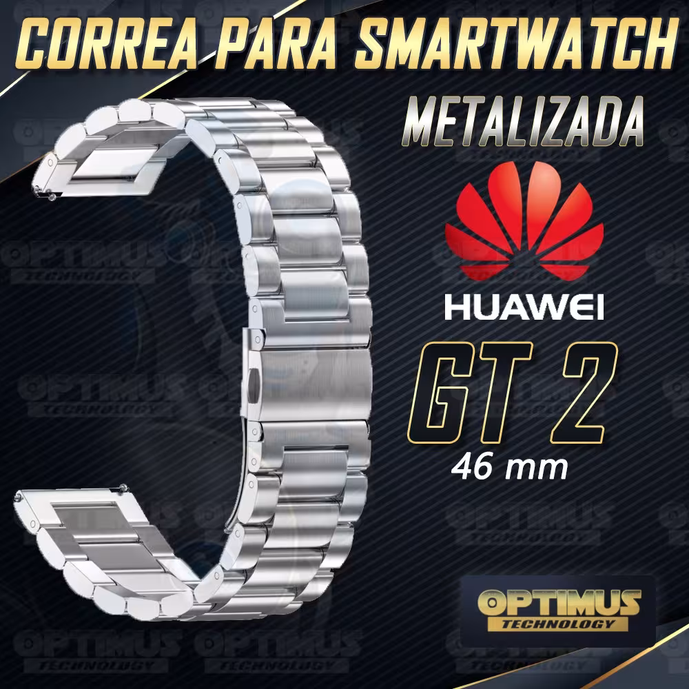 Correa Banda de Metal Magnética reloj Smartwatch Huawei Gt 2 46mm | OPTIMUS TECHNOLOGY™ | CRR-MTL-GT2-46 |
