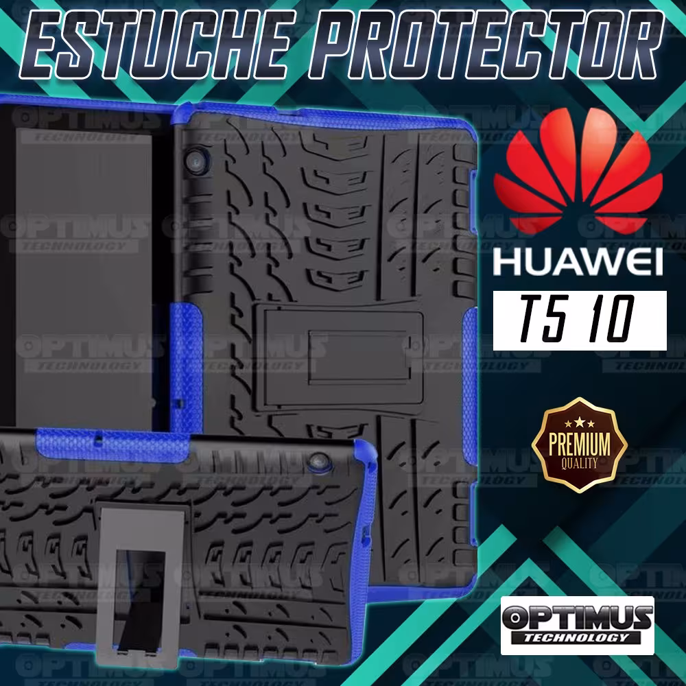 KIT Vidrio templado y Estuche Case Protector anti-golpes TPU Tablet Huawei T5-10 OPTIMUS TECHNOLOGY™ - 3