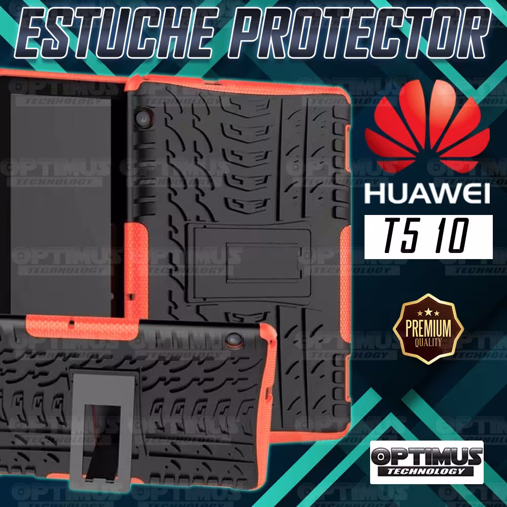 KIT Vidrio templado y Estuche Case Protector anti-golpes TPU Tablet Huawei T5-10 OPTIMUS TECHNOLOGY™ - 8