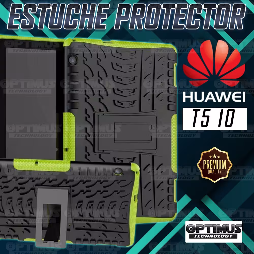 KIT Vidrio templado y Estuche Case Protector anti-golpes TPU Tablet Huawei T5-10 OPTIMUS TECHNOLOGY™ - 23