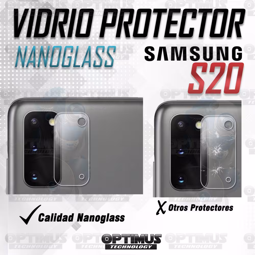Vidrio Protector Templado Cerámico para Cámara de Samsung S20 | OPTIMUS TECHNOLOGY™ | VTP-CR-CM-SS-S20 |