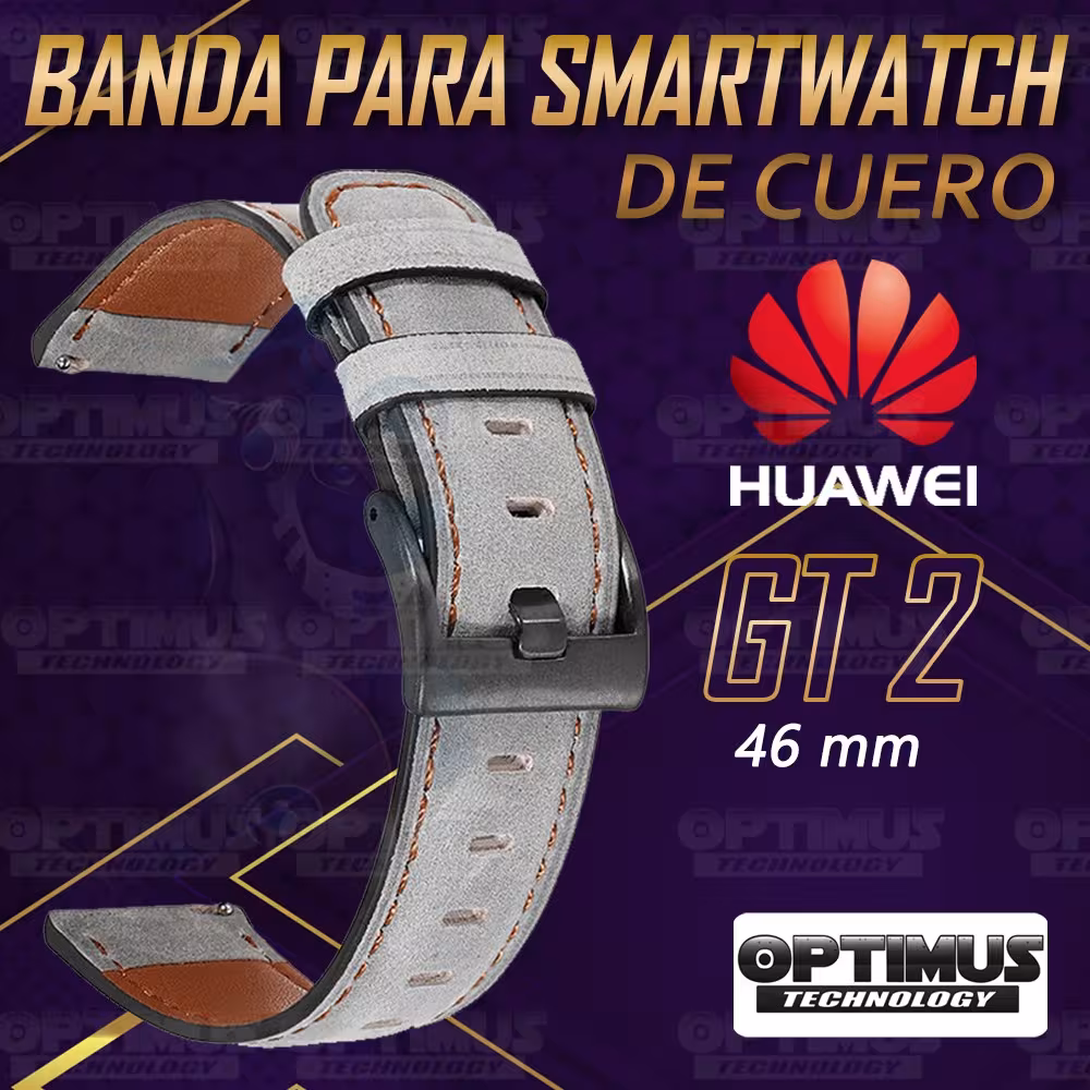 Pulso Manilla Correa De Cuero Smartwatch Huawei Gt2 46mm | OPTIMUS TECHNOLOGY™ | CRR-CRO-GT2-46 |