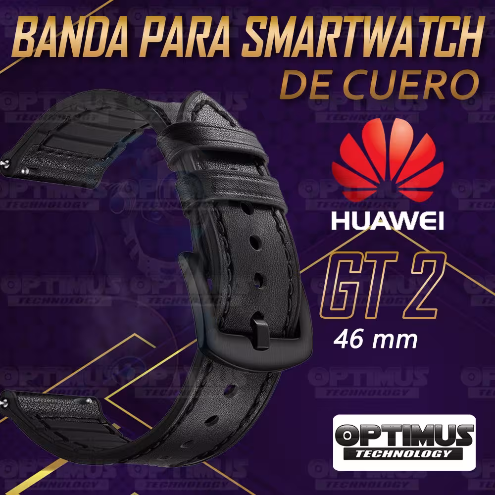 Manilla Correa De Cuero Y Vidrio Smartwatch Huawei Gt 2 46mm | OPTIMUS TECHNOLOGY™ | CRR-CR-VTP-HW-GT2-46 |