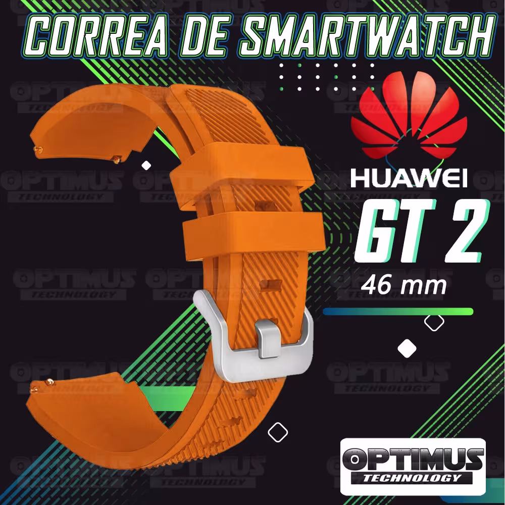 Correa Pulso Banda de Goma Rayada reloj Smartwatch Huawei Gt 2 46mm | OPTIMUS TECHNOLOGY™ | CRR-GMRY-HW-GT2-46 |