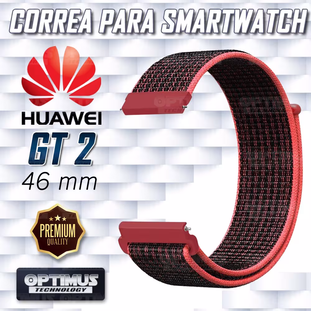 Banda Correa tipo Velcro Tela Suave para Huawei GT 2 46mm | OPTIMUS TECHNOLOGY™ | CRR-VLC-GT2-46 |
