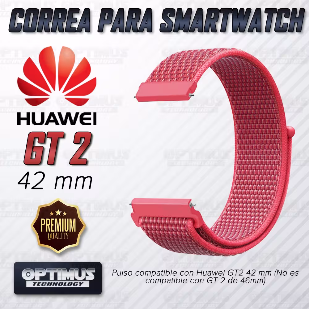 Banda tipo Velcro Tela suave para Reloj Smartwatch Huawei GT 2 42mm | OPTIMUS TECHNOLOGY™ | CRR-VLC-GT2-42 |