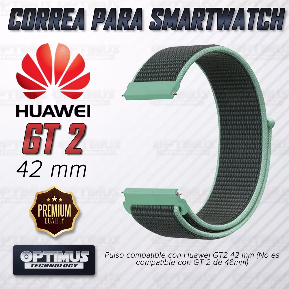 Banda tipo Velcro Tela suave para Reloj Smartwatch Huawei GT 2 42mm | OPTIMUS TECHNOLOGY™ | CRR-VLC-GT2-42 |
