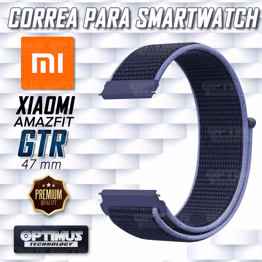 KIT Correa tipo velcro tela suave y Vidrio templado Reloj Smartwatch Xiaomi Amazfit Gtr OPTIMUS TECHNOLOGY™ - 3