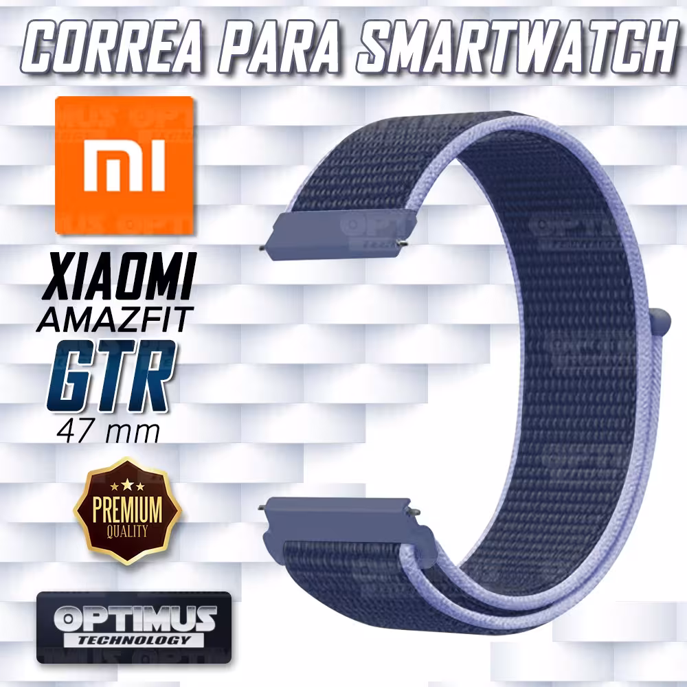 KIT Correa tipo velcro tela suave y Vidrio templado Reloj Smartwatch Xiaomi Amazfit Gtr OPTIMUS TECHNOLOGY™ - 7