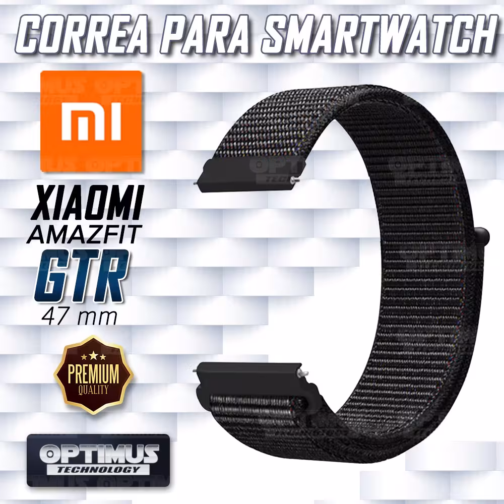 KIT Correa tipo velcro tela suave y Vidrio templado Reloj Smartwatch Xiaomi Amazfit Gtr OPTIMUS TECHNOLOGY™ - 11