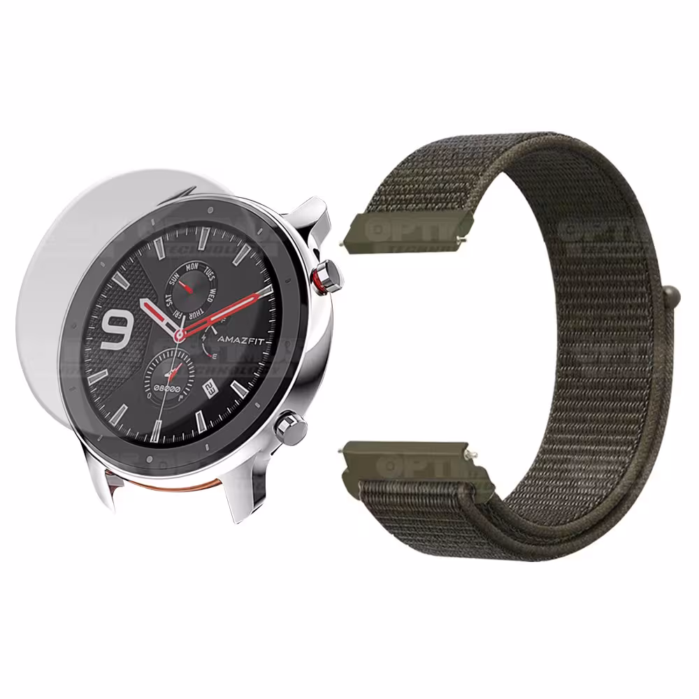KIT Correa tipo velcro tela suave y Vidrio templado Reloj Smartwatch Xiaomi Amazfit Gtr OPTIMUS TECHNOLOGY™ - 21