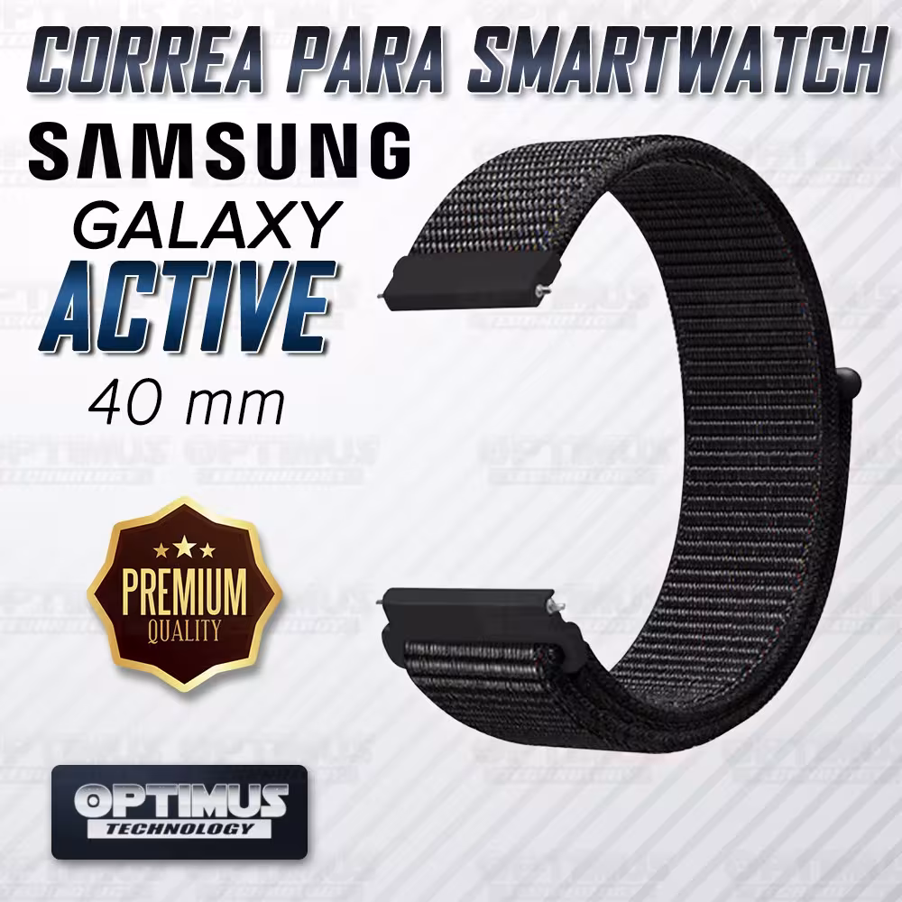Banda tipo Velcro Tela suave para Reloj Smartwatch Samsung Galaxy Active 40mm | OPTIMUS TECHNOLOGY™ | CRR-VLC-ATV-40 |